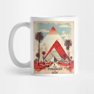 Pyramids of Giza Egypt Vintage Poster Tourism Mug